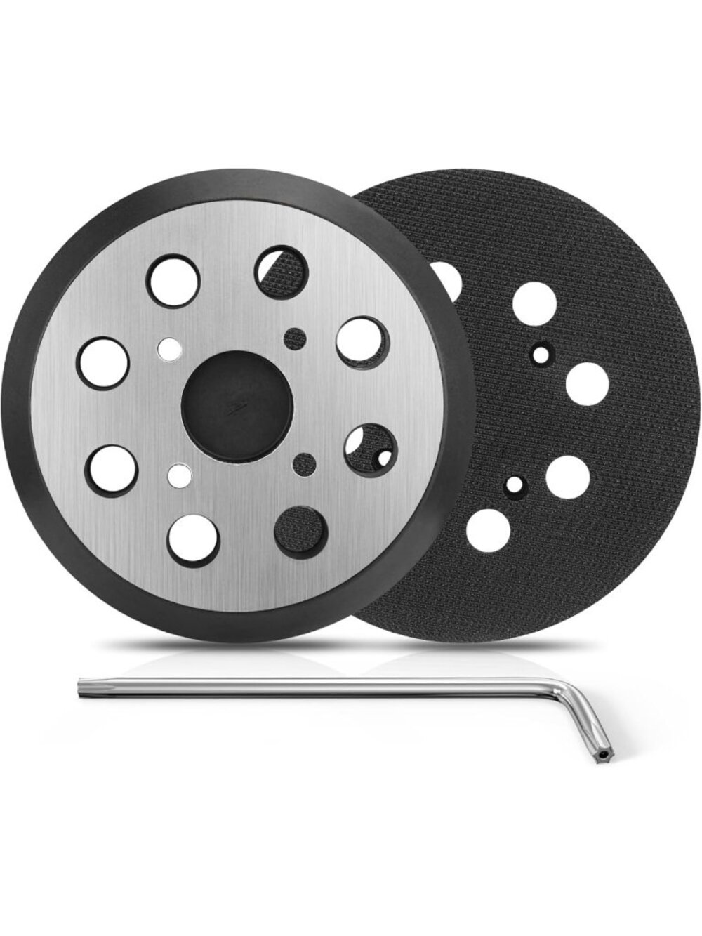 5" 8-Hole Orbital Sander Pads - 2 Pack, Hook & Loop Replacement for Random Orbit